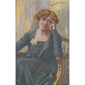Glamour Lady ART Nouveau Spotti Signed Artist c...