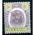Malaya Selangor 1895 sg55 5c - MH