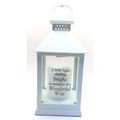 Wonderful Wife White Memorial Lantern 27 CM Pla...