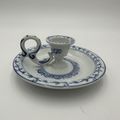 Ming Dynasty Candle Holder Vintage Glossy White...