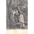Three pretty girls in the woods: an u/b black/w...