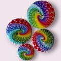 Rainbow LGBT Swirl Buttons 15mm To 25mm Knittin...