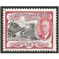 St Kitts-Nevis 1952 SG101 24c Black & Carmine-R...