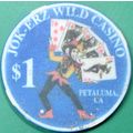 Jok-Erz Wild. $1 Casino Chip. Petaluma, CA. Y70.