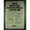 1985 AT&T Long Distance Ad - AT&T's reach out America Plan is a lot of talk