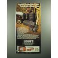 1987 Lowe's Fencing Ad - Tough Times Don't Last