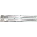 Chrome tapered handle 216mm long 18mm wide 2 off