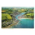 AERIAL VIEW OF EAST & WEST LOOE, CORNWALL unuse...