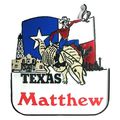 Texas Souvenir Fridge Magnet With The Name Matthew