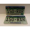 Colorado License Plates Pair 150 - RXR
