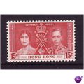 HONG KONG 1937 CORONATION 15c CARMINE SG 138 M ...