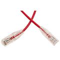 Pack of 2] Slim Cat6a Red Copper Ethernet Cable...