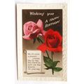 vintage Greetings postcard - A Happy Birthday -...