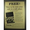 1956 Mosler Safe Ad - Be Sure Your Safe is a Safe Place