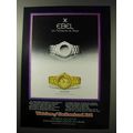 1986 Ebel Discovery Watch Ad - Les Architectes du Temps
