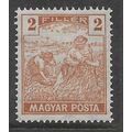 HUNGARY 1919 MAGYAR KIR POSTA HARVESTERS 2F BRO...