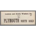LONDON & SOUTH WESTERN RAILWAY LUGGAGE LABEL - ...