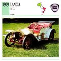 Collectors Club card. Classic Cars. Lancia Beta