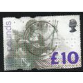 Sg1658c (F) £10 Britannia plate 2 good used tri...