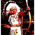 1957 Canadian Indian Chief in Full Dress Shooti...