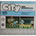 1980 programme Manchester City v. West Bromwich...