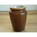 Small Vintage Stoneware Brown Glazed Pot - Ink ...