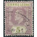 Sierra Leone 1908 SG106 5d Purple & Olive-Green...