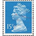 GB, Queen Elizabeth Machin, light blue 1989, 15...