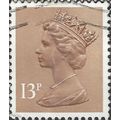 GB, Queen Elizabeth Machin, light brown 1984, 1...