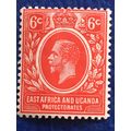 East Africa & Uganda KGV 1912 6c Red Mounted Mi...
