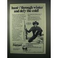 1981 Damart Underwear Ad - Hunt Even Through Winter