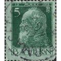 GERMANY, BAVARIA, Ludwig III profile, blue 1916...