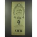 1954 Lodge Spark Plugs Ad - The Golden Jubilee