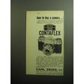 1958 Zeiss Contaflex Camera Advertisement - How to buy a camera