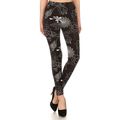 Women's Multi-color Printed Knit Legging With E...
