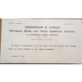 1905 Henderson & Howes, National Bank stocks - ...