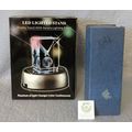 6" TALL CRYSTAL PILLAR LASER ETCHED DESIGN + LE...