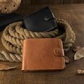 Multifunctional Men's Short Leather Wallet