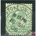 GB stamps 1902-10 -1/2d SG215 Stoke on Trent ca...