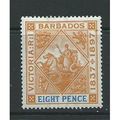 barbados stamps 1897 hm sg122 8d