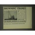 1911 Browning Engineering Co. Cranes Ad