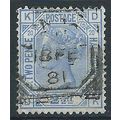 1880 SG142 2 1/2d Blue Plate 20 Fine Used Check...