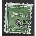 CHILE 1934 AIR 8p GREEN NORTHROP ALPHA MONOPLAN...