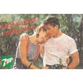 Seven Up 7 Drinks 1980s Rare Advertising Photo Postcard