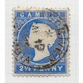GAMBIA 1886 CLASSIC TWO PENCE HALF PENNY WMK CA...