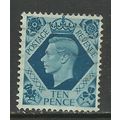 GB 1939 KGV1 10d Turquoise Blue SG 474 ( K381 )