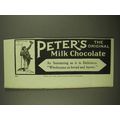 1909 Peter's Milk Chocolate Ad - Sustaining Del...