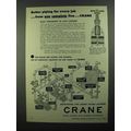 1950 Crane 125-Pound Iron Body Wedge Gates Ad