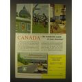 1963 Canada Tourism Ad - The wonderful world at your doorstep