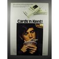 1971 Kent Cigarette Ad - Cards 'n Kent